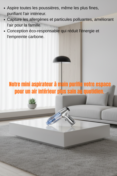 Aspirateur à main sans fil 2 en 1